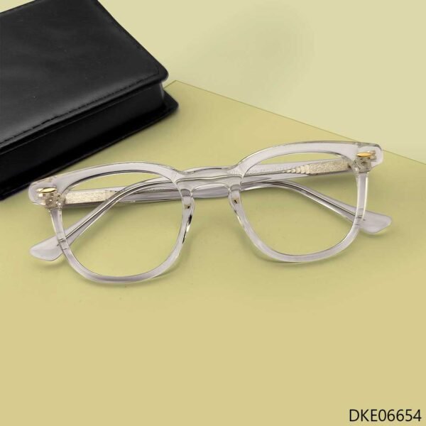 DKE06654-48-22-143-1499TK-1-600x600 Transparent Color Semi Round Eyeglasses - Image 1
